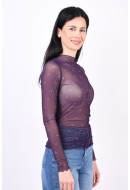 Women Blouse Jjxx Jxaria Mesh Plum Perfect